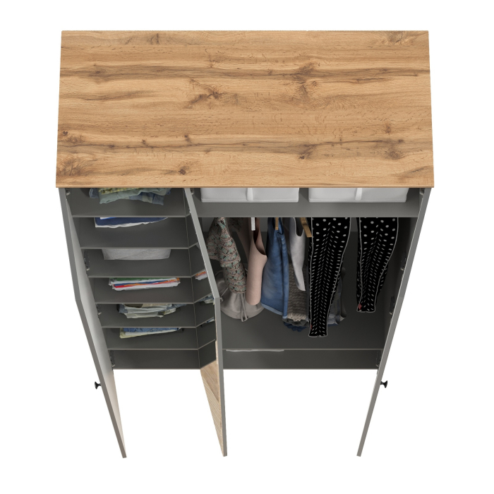 Шкафы распашные, Шкаф для одежды 3-х дверный с зеркалом Остин 13.336.03