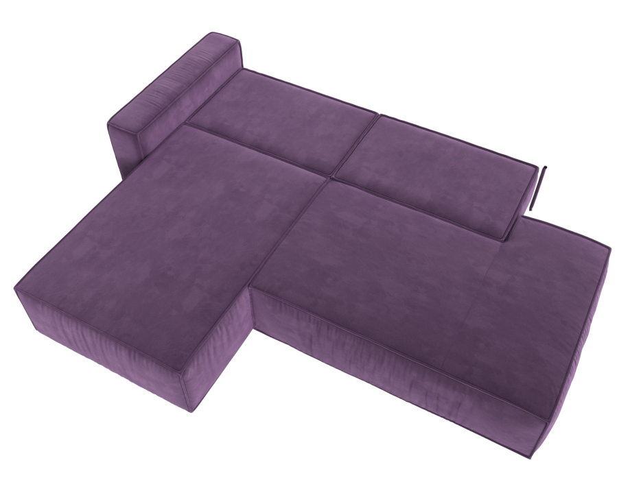 Диваны угловые в гостиную, Угловой диван Прага модерн левый угол, микровельвет