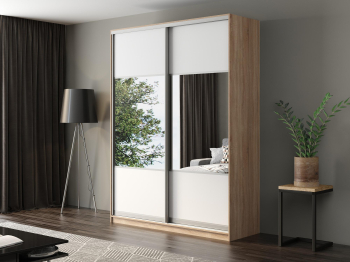 Шкаф-купе Айсберг 180 СОНОМА (белый/комбинированный)