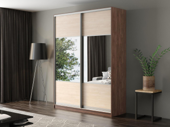 Шкаф-купе Айсберг 170 ШАМОНИ ТЕМНЫЙ (шамони светлый/комбинированный)