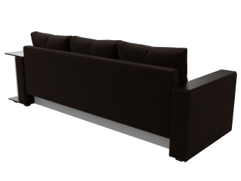 Диван прямой Атланта со столом справа, микровельвет