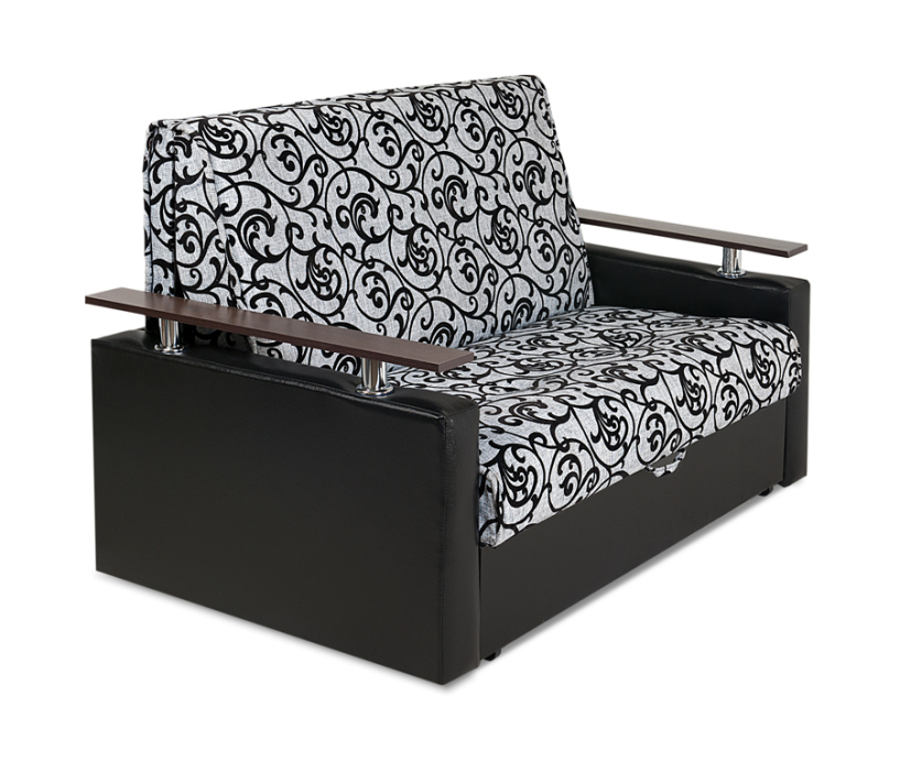 Диваны кровати со спальным местом, Диван прямой аккордеон Шарк 120 см (Рогожка + экокожа)