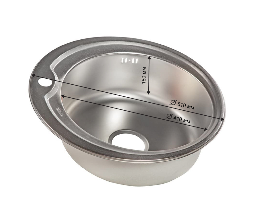 Кухонные мойки, Мойка 5151 матовая круглая