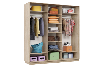 Шкаф-купе Премьер Лайт 44 (08;05;08) трехдверный