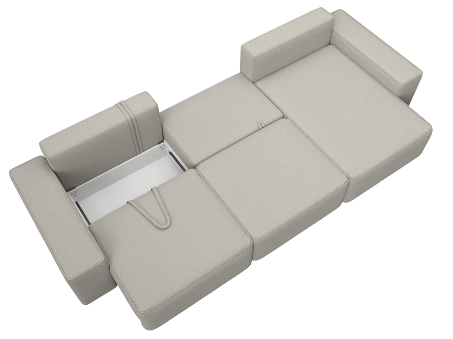 Диваны угловые в гостиную, Диван угловой Лига-074 угол универсальный, рогожка Амур