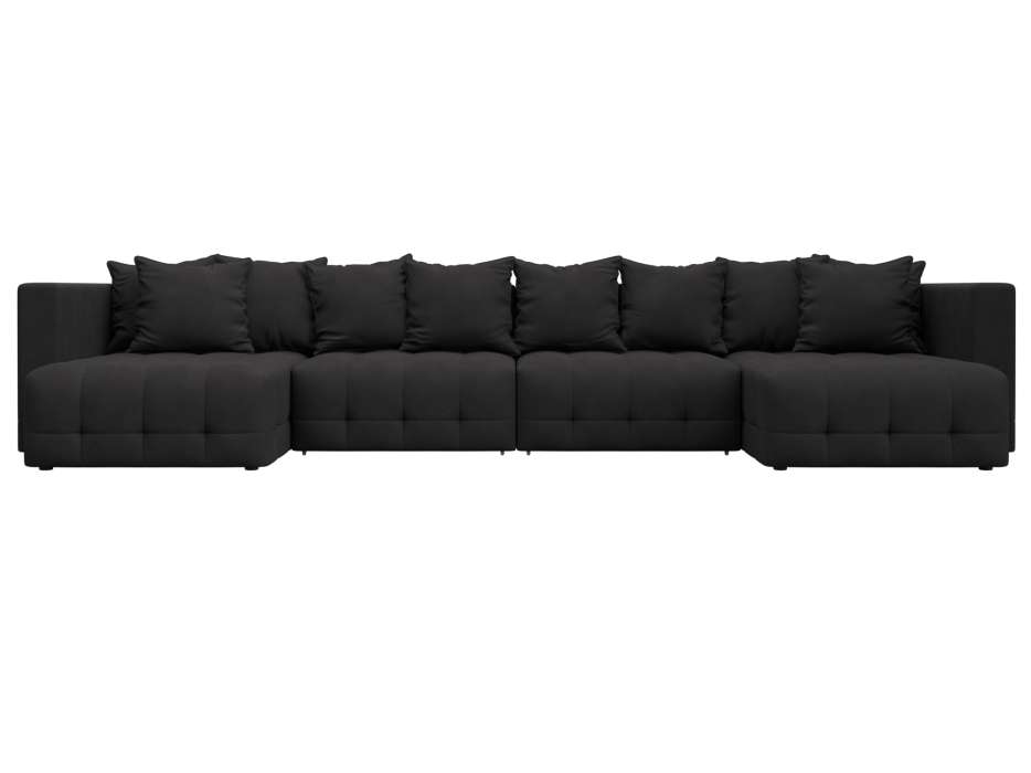 Диваны еврокнижки, Диван П-образный Лига-052 НПБ Лонг, замша JOLY