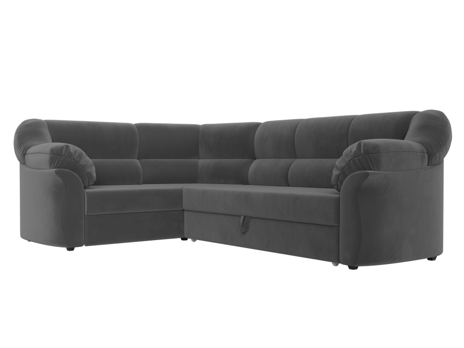 Диваны угловые в гостиную, Диван угловой Карнелла левый угол, велюр