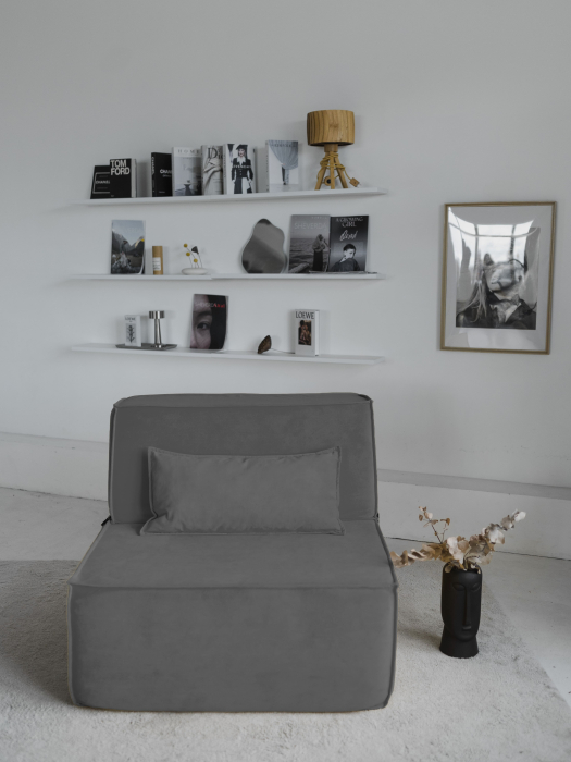 Гостиная, Бескаркасное кресло Клайд,велюр