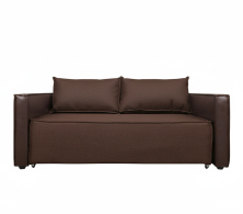 Диваны с ящиком для белья, Диван-кровать аккордеон Барон 120, велюр/экокожа