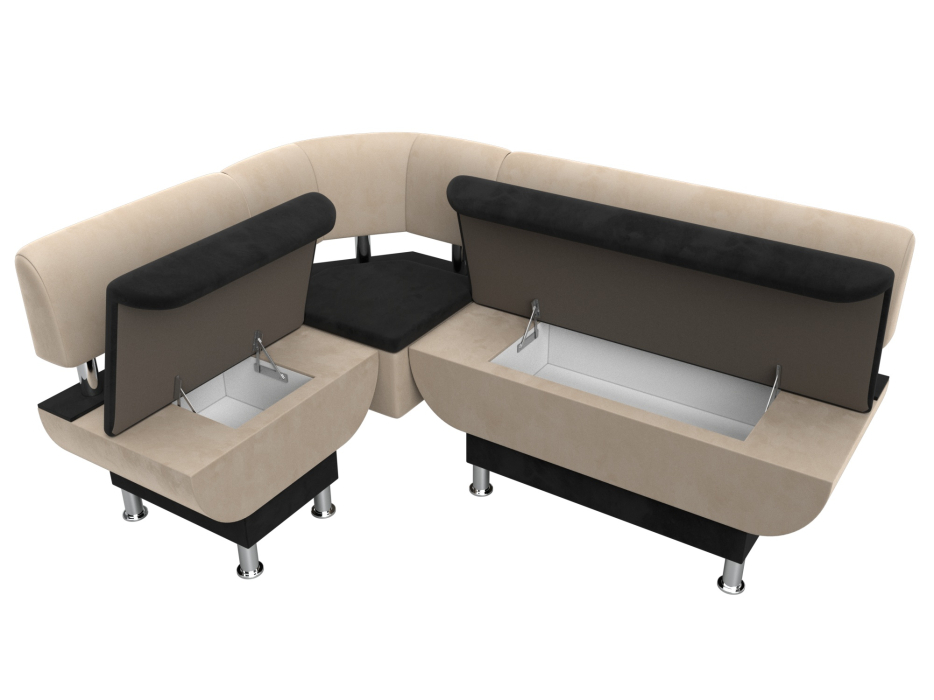 Кухонные уголки, Кухонный угловой диван Альфа левый угол, велюр