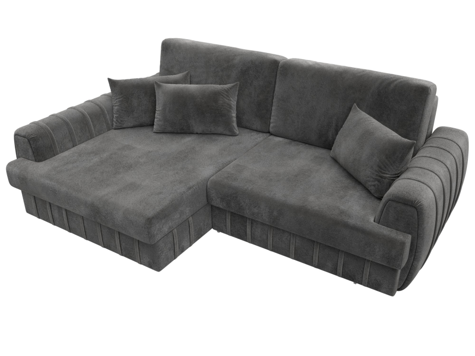 Диваны угловые в гостиную, Диван угловой Лига-057 НПБ угол левый, велюр TOWER