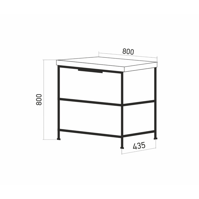 Тумбы без раковины, Тумба д/ванной БРУКЛИН-80 под умывальник Фостер 80/Fest 80 ЛОФТ (ЛДСП)