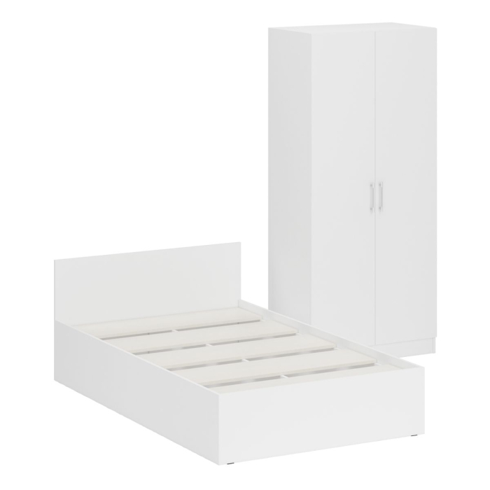 Спальные гарнитуры, Кровать односпальная 1200 со шкафом для одежды 2-х створчатым Стандарт