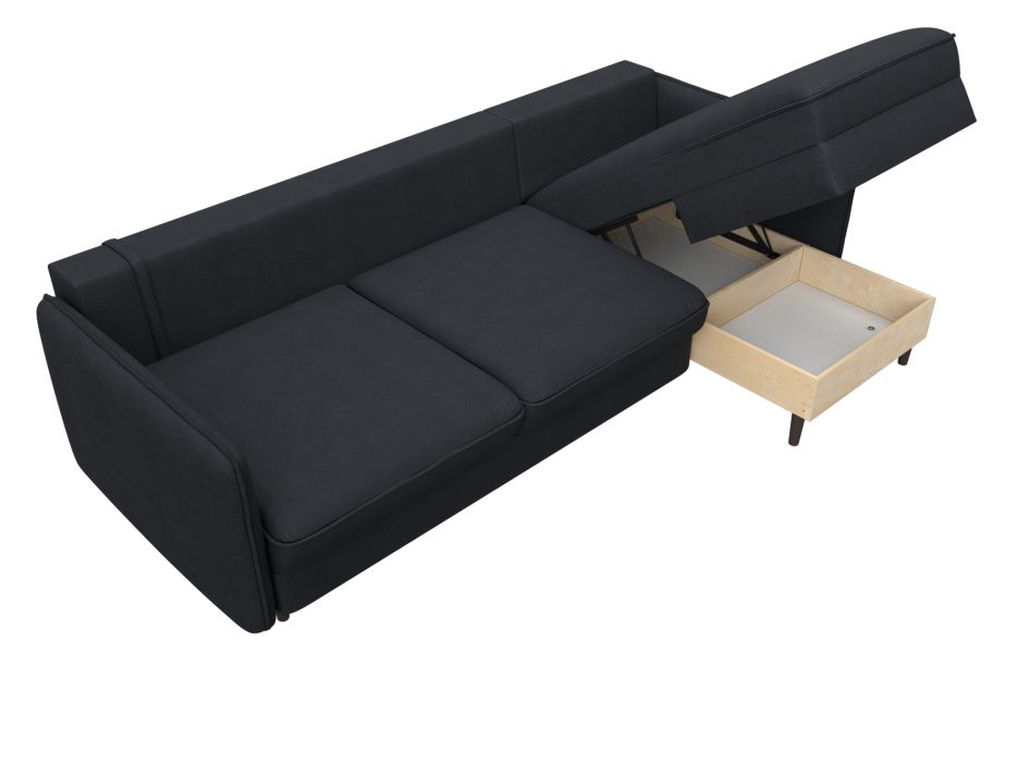 Диваны угловые в гостиную, Диван угловой Лига-064 НПБ угол универсальный, замша JOLY