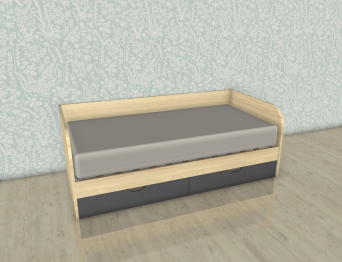 Модульная система Карина Кровать КР-117 Ясень Асахи