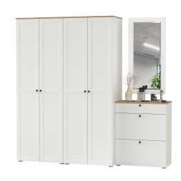 Обувница с зеркалом и два шкафа для прихожей Остин