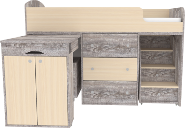 Кровать чердак Малыш Увеличенный, Бетон