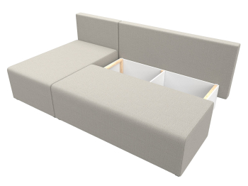 Диван угловой Поло левый угол, рогожка Амур