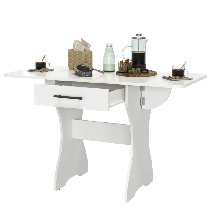 Обеденные столы, Стол обеденный раскладной с ящиком 6-02.120