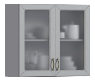 Сити шкаф навесной со стеклом 2 дв 80х72 см