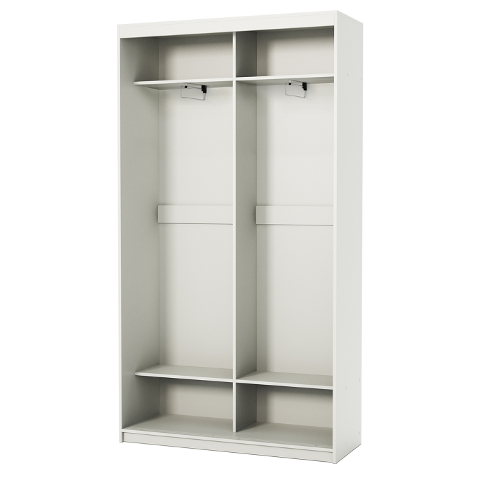 Шкафы-купе 2-х дверные, Шкаф-купе 2-х дверный Эконом платяной 100х45х200