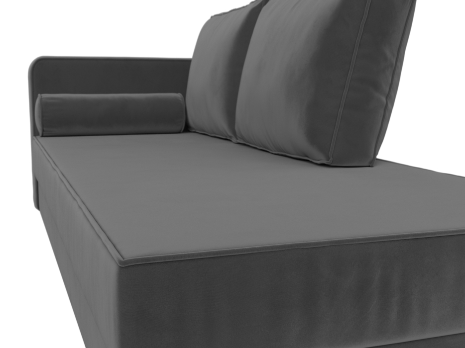 Кушетка кровать, Кушетка Прайм, велюр, левый угол