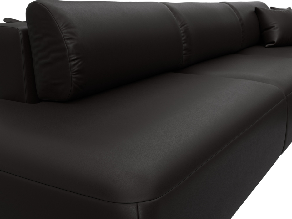 Диваны угловые в гостиную, Диван угловой Лига-036 НПБ Модерн Лонг правый угол, экокожа GRIFON 