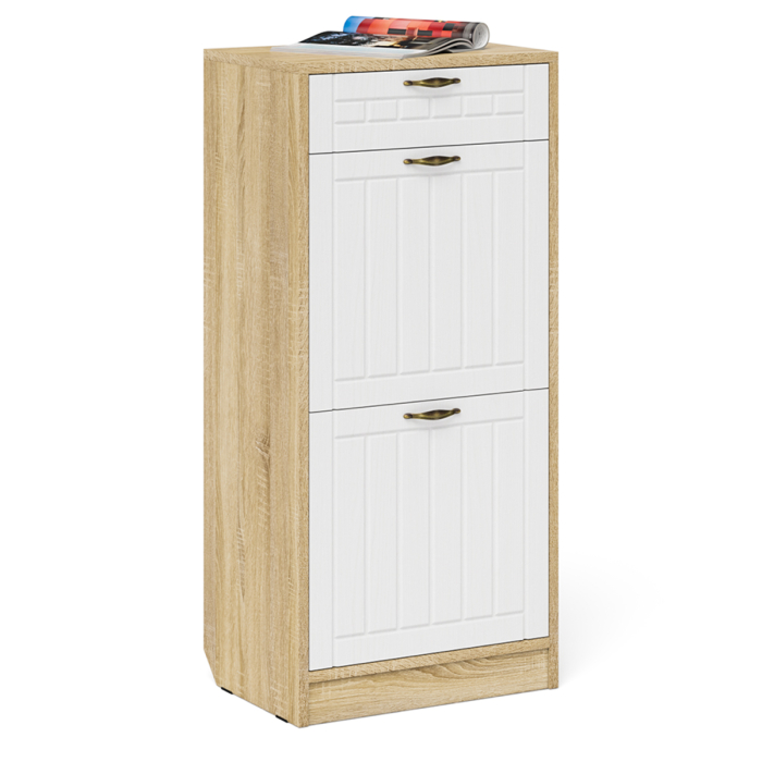 Прихожие, Тумба для обуви высокая с вешалкой и пеналом П-6 № 24 МДФ фрезеровка прованс