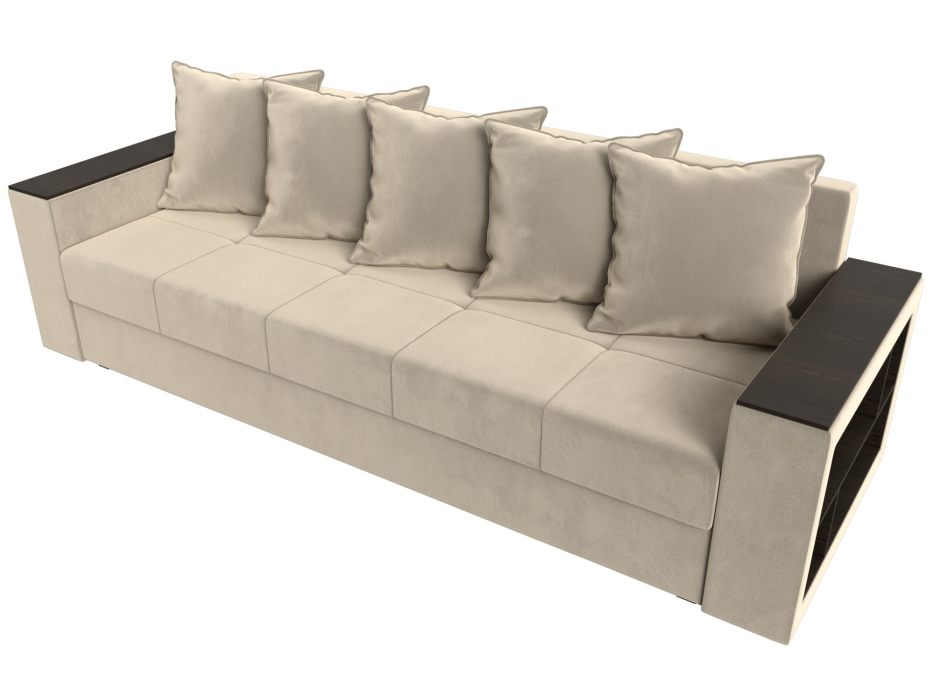 Диваны кровати со спальным местом, Диван прямой Дубай Лайт, микровельвет