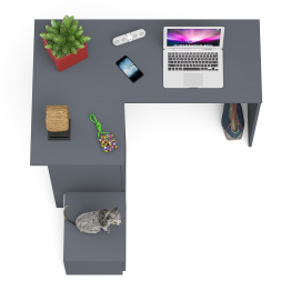 Компьютерный стол угловой Мори МС-16 левый и тумбочка на 400