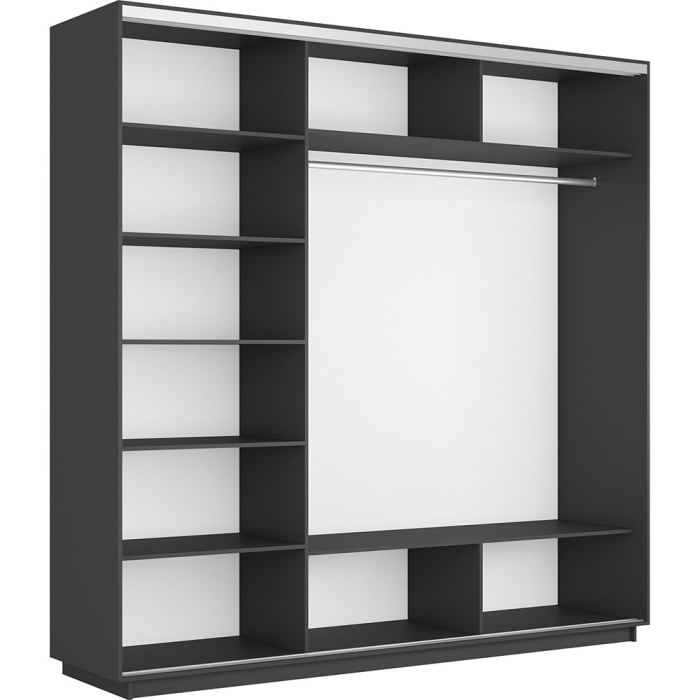 Шкафы-купе 3-х дверные, Шкаф-купе Экспресс 3-х дверный Фотопечать Ленты Стекла 210х60х220