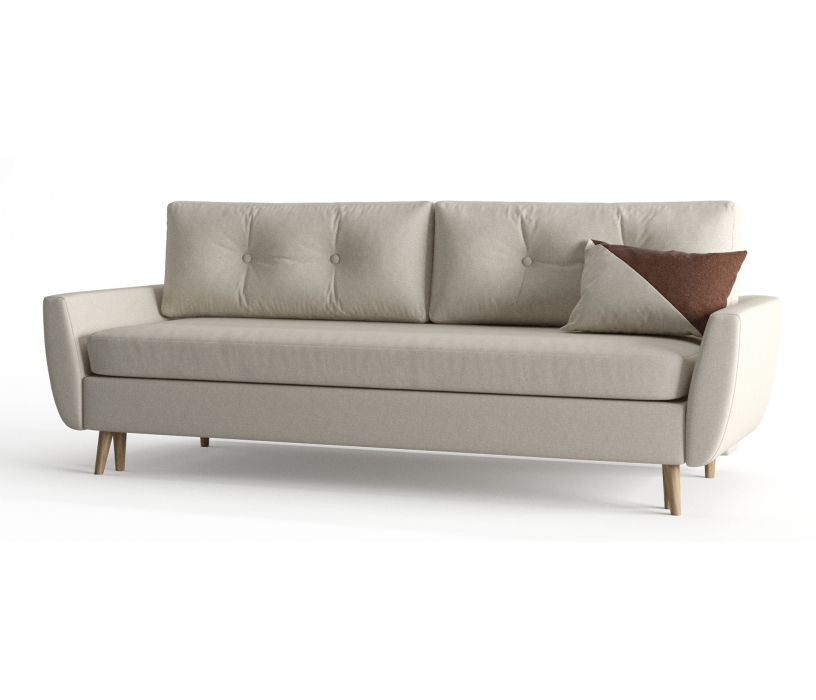 Диваны с ящиком для белья, Диван-кровать Норфолк, независимый пружинный блок, рогожка