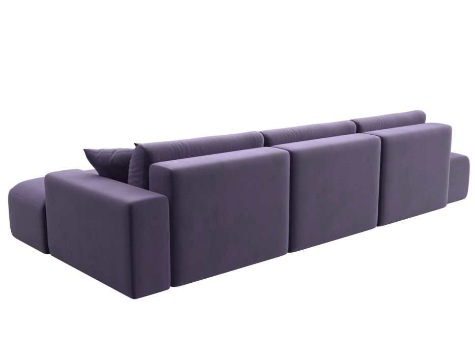 Диваны угловые в гостиную, Диван угловой Лига-036 Модерн Лонг правый угол, велюр