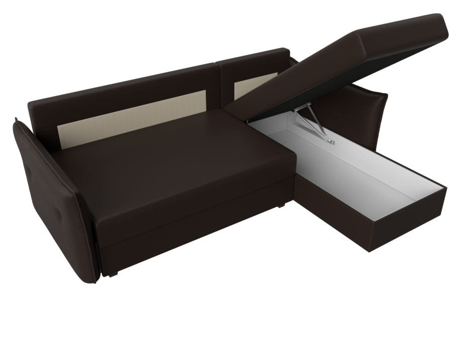 Диваны угловые в гостиную, Угловой диван Лига-004 правый угол, экокожа