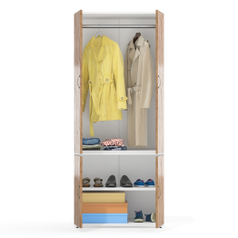 Шкаф со штангой для верхней одежды и полкой глубокий Лидер-8 МД 19Б