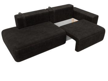 Диван прямой Лига-036 НПБ Модерн подлокотник справа, велюр BRUT