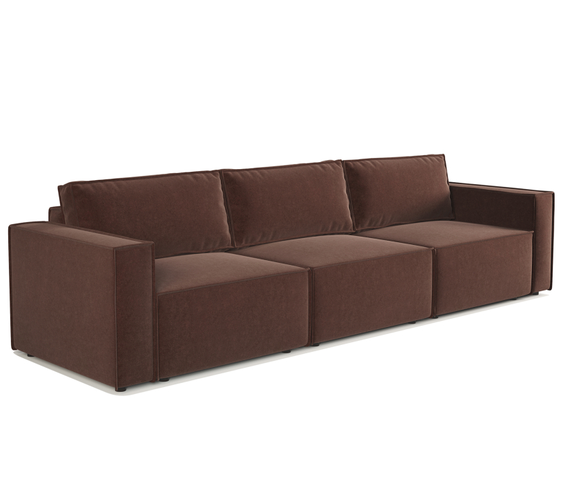 Диваны угловые в гостиную, Диван модульный Шарм 25 327х170х70 см, правый, велюр