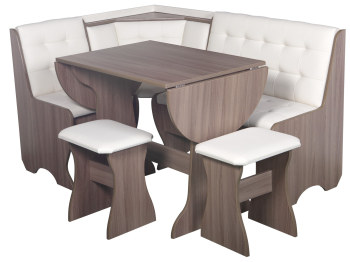 Кухонный уголок Стиль 1Л (со столом СТ-2У) Ясень шимо темный / экокожа