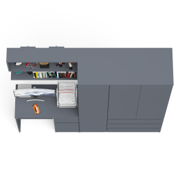 Шкаф-комод Мори МШ1200.1 со столом Мори МС-1 правый и полкой Мори 900