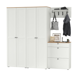 Два шкафа для одежды в прихожую с обувницей и вешалкой для одежды Остин