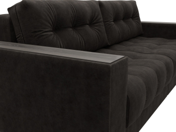 Диван прямой с декором Лига-049 НПБ, велюр BRUT