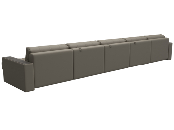 Диван П-образный с декором Лига-049 НПБ Мегалонг, экокожа GRIFON