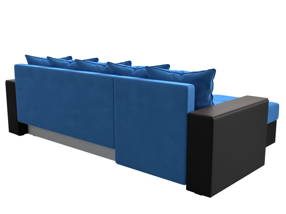 Диваны угловые в гостиную, Диван угловой Дубай Лайт, велюр/экокожа, левый угол