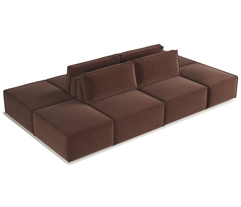 Диваны угловые в гостиную, Диван модульный Шарм 25 327х170х70 см, правый, велюр