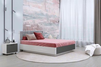 Модульная система Грейс Кровать КР-4013  Снежный Ясень