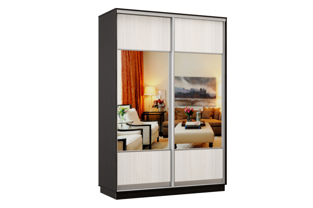 Шкафы-купе, Шкаф-купе Премьер Лайт 01 Мини (05;05) двухдверный