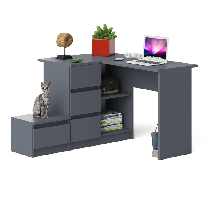 Угловые, Компьютерный стол угловой Мори МС-16 левый и тумбочка на 400