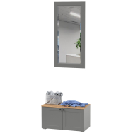 Прихожие, Тумба две дверки с зеркалом Остин