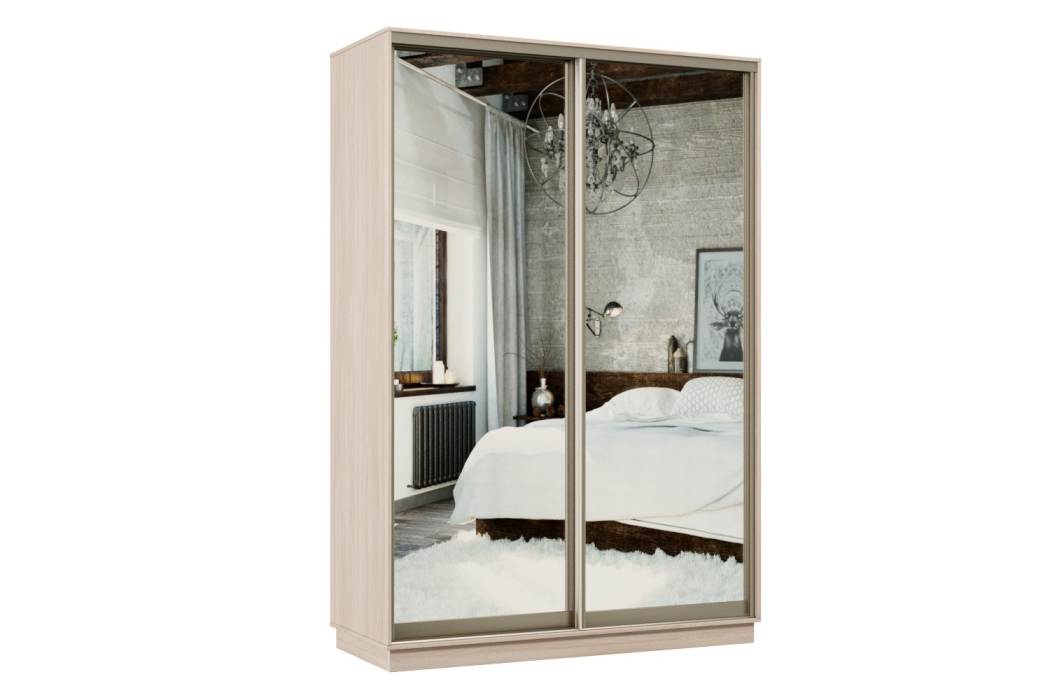 Шкафы-купе, Шкаф-купе Премьер 02 ясень шимо светлый