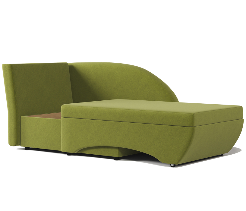 Диваны прямые кухонные, Кушетка Трио левый, велюр